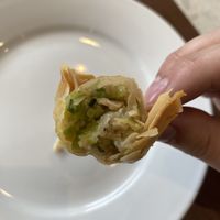 Crispy won ton  at Lotus Plant Based Kitchen in Manchester