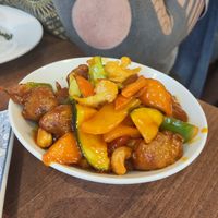 Kung Po Chicken at Lotus Plant Based Kitchen in Manchester