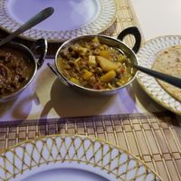 Eggplant and curry dish at Shanthi Indian and Sri Lankan Cuisine in Unterseen