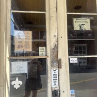 Fun door instructions   at New Orleans Vampire Cafe in New Orleans