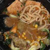Spicy Garlic Vegan Ramen w Udon Noodle Upgrade  at Facing East Noodle & Bar in San Diego