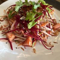 Green Mango Salad (not as spicy as in other restaurants)   at June's Art Cafe in Koh Samui