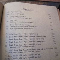 Menu at June's Art Cafe in Koh Samui