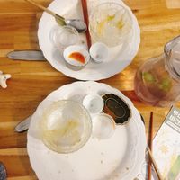 Empty plates at Nayuta Cafe in Busan