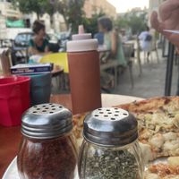 Dried chilli and herbs with chilli sauce   at Hatool HaYarok - The Green Cat in Tel Aviv