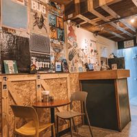 Cool cafe  at Hatool HaYarok - The Green Cat in Tel Aviv