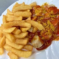 Currywurst mit Pommes  at Curry Cult in Sachsen