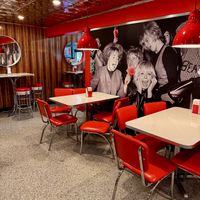 The inside  at Screamers Ice Cream Cafe in Radium Hot Springs