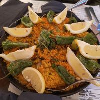Vegetarian paella at La Cabra Spanish Tapas in Scotland