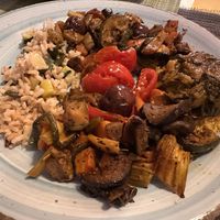 Vegan mixed platter  at Chiaroscuro  in Prato