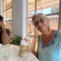 Just vegans enjoying vegan stuff   at Conscious Cafe in Auroville