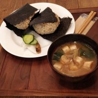 Onigiri set at Ohisamaya in Sendai