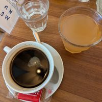 Americano and apple juice at Oh Crepe in Utrecht