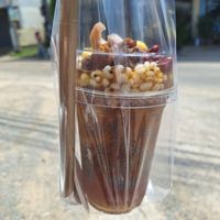 So many toppings, yum!! at น้ำเต้าหู้บ้านฉันปากช่อง Soya Milk Cafe Pakchong in Chang Wat Nakhon Ratchasima