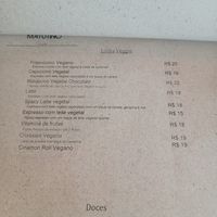 Opções veganas at Matutino Café in Rio De Janeiro