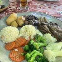 Vegetarian meal (which we were told is actually vegan)  at Restaurant Ostrovo in Municipality Of Ohrid