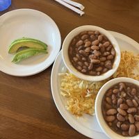 Avocado, hash browns, and beans  at Boogies Restaurant in Del Norte