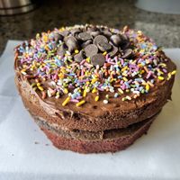 Double chocolate cake  at Xochitla Bakehouse and Kitchen  in Raleigh