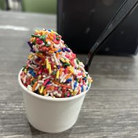 Vegan vanilla ice cream with kookaberry and sprinkles  at Keyz New Zealand Style Ice Cream in Nags Head