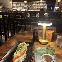 Tokyo roll- good, but not crazy, would’ve probably taken something else. The spring rolls were great though   at Nami Santa Teresa in Santa Teresa