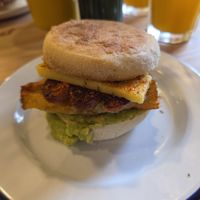 Vegan breakfast sandwich at Odd Shop Bristol  in England