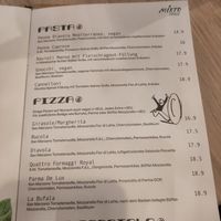 Menu at Mixto Verde Pizzeria Cafe in Bayern