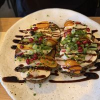 Vegan mozzarella toast  at Willa Brunch in Bruges