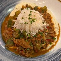 Creole Lentils & “Chorizo” at Boatwright's Dining Hall in Lake Buena Vista