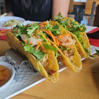 Vegan Banh Xeo Tacos  at Binge Vietnamese Fusion in Stockton