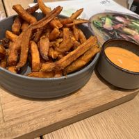 Sweet potato friess  at Jones the Grocer - Heathrow T2 in London