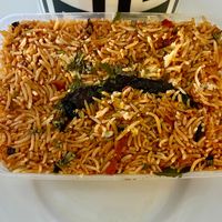 Tomato rice  at Goa Portuguesa - Jumeirah Lake Towers in Dubai