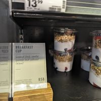 Vegan cup at Woolworths OR Tambo Airport Land side in Gauteng