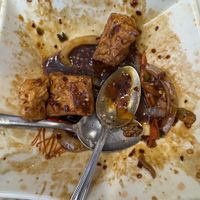 Tofu Chilli - Vegan  at Lucky Chinese Restaurant in Toronto