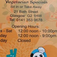 Menu at Rumours Kopitiam in Glasgow