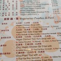 Menu at Rumours Kopitiam in Glasgow