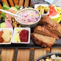 Deftiger fruhstuck at Moehren Milieu Eco Cafe in Mainz