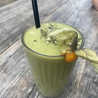 Matcha smoothie   at Moehren Milieu Eco Cafe in Mainz