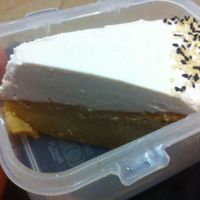 Tonka bean cake? super creamy and dense!  at Moehren Milieu Eco Cafe in Mainz