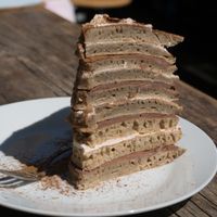 Pfannenkuchentorte at Moehren Milieu Eco Cafe in Mainz