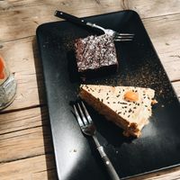 Vegan cake  at Moehren Milieu Eco Cafe in Mainz