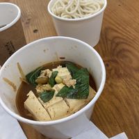 Signature stinky noodles with a side of noodles  at Ho Jia Steamed Tofu in Taipei City