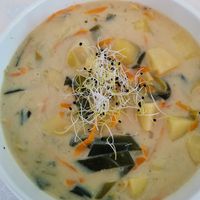 Leek and potato soup (Today Daily Special) at Greentrees - Oberkassel in Dusseldorf