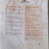 english gourmet pizza menu at Food Factory Crema in Crema