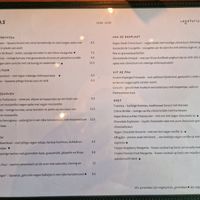 Vega menu at Bar Picar in Zuid-holland