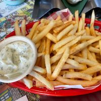 Fries with vegan dill mayonnaise   at Run Amuk in South Fremantle