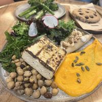 Tofu, chickpea kale, carrots  at NU real food in Miami