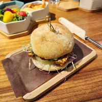 Tempeh burger at OVOCafe - Wan Chai Rd in Hong Kong Island