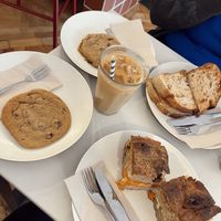 Vegan sandwich, coffee and cookie   at Cracked Coffee in Pennsylvania