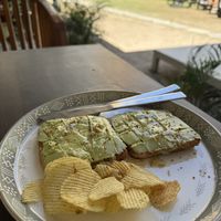 Vegan avocado toast  at Bhūmi Café in Rishikesh
