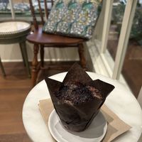 Vegan blackberry muffin.  at A Sanctuary Cafe in Boston